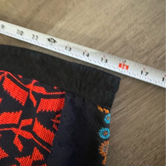 Anthropologie Dolan Patchwork Floral Geometric Boho Button Center Skirt medium - Picture 7 of 11